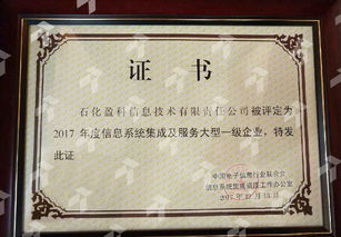 石化盈科榮膺信息系統集成及服務大型一級企業，入選優秀解決方案與應用案例